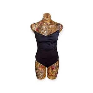 blue blush bodysuit black sleeveless XS